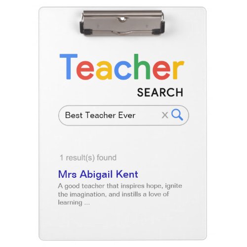 Best Teacher Ever Clipboards Search Engine Result