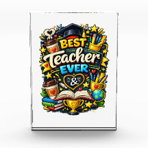 Best Teacher Ever Colorful Teacher Appreciation