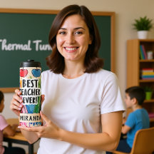 Best Teacher Ever custom Name apples/pens