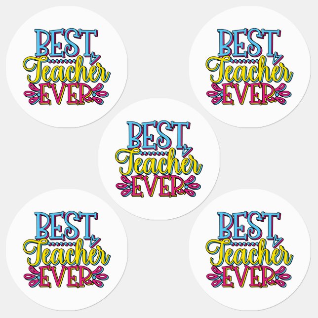Best Teacher Ever Labels (Group)