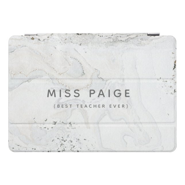 (BEST TEACHER EVER) MARBLE iPad PRO COVER (Horizontal)