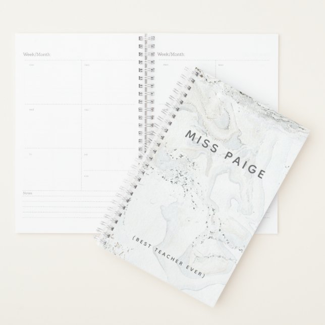 (BEST TEACHER EVER) MARBLE PLANNER (Display)