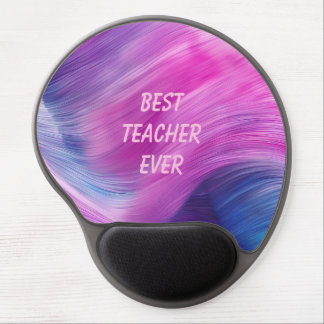 Best Teacher Ever Pastel Swirl Gel Mouse Pad