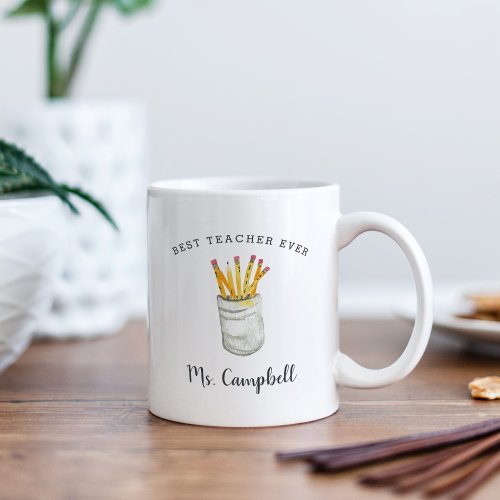 Best Teacher Ever Personalized Coffee Mug