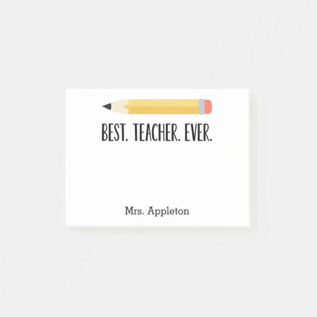 Best Teacher Ever | Personalized Notes (Front)