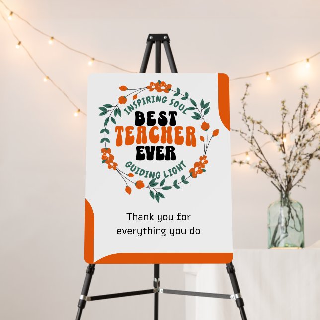 Best Teacher Ever Poster – Custom (In Situ (Stand))