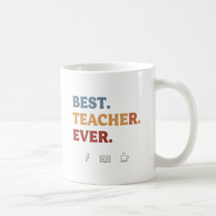 Best Teacher Ever Retro Modern Mug