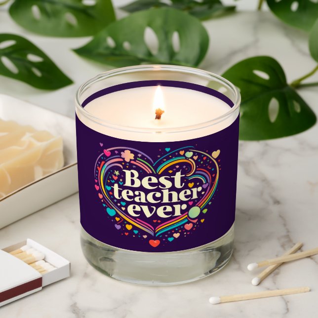 Best Teacher Ever Scented Candle (Lit)