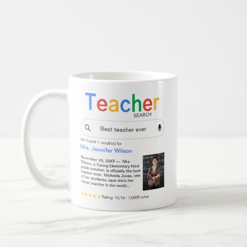 Best Teacher Ever Search Results Photo  Message Coffee Mug