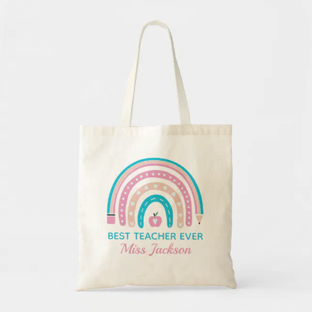 Best Teacher Ever - Teacher Appreciation Gift Tote Bag | Zazzle