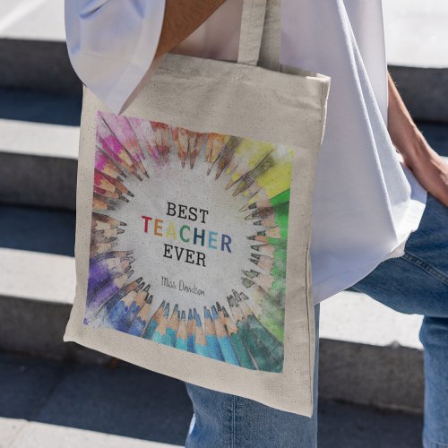Best Teacher Ever  Teachers Appreciation Gift Tote Bag