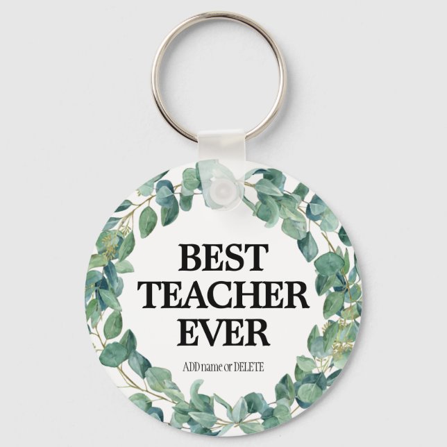 Best teacher ever thank you appreciation gift keychain (Front)