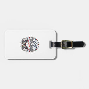 Best Teacher Ever Vintage Butterfly Floral Shirt_1 Luggage Tag