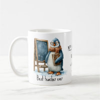 Best Teacher Ever Winter Penguin Design