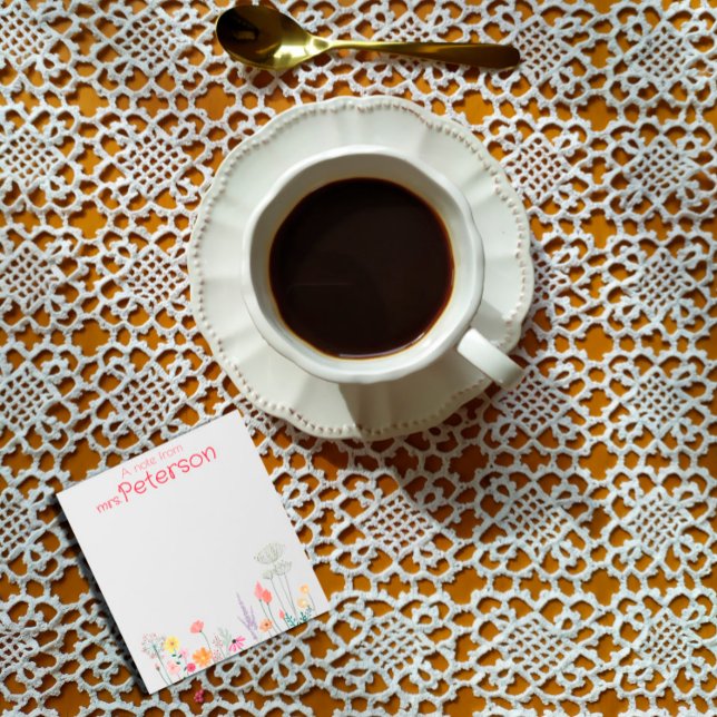 Best teacher Floral daisy watercolor  Notepad (Creator Uploaded)