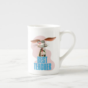 Best Teacher Funny Rabbit Classroom Humor Bone China Mug