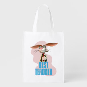 Best Teacher Funny Rabbit Classroom Humor Grocery Bag