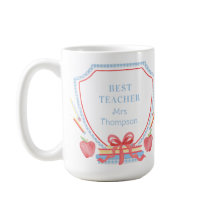 Best Teacher Gingham School Crest