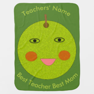 Best Teacher Happy Apple Baby Blanket