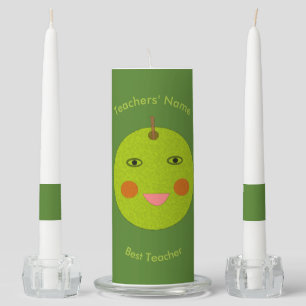 Best Teacher Happy Apple Custom Candle Set
