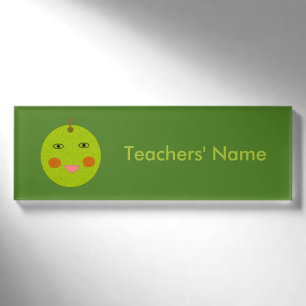 Best Teacher Happy Apple Custom Name Tag