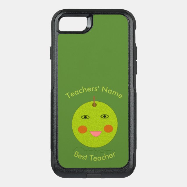 Best Teacher Happy Apple Custom Phone Case (Back)