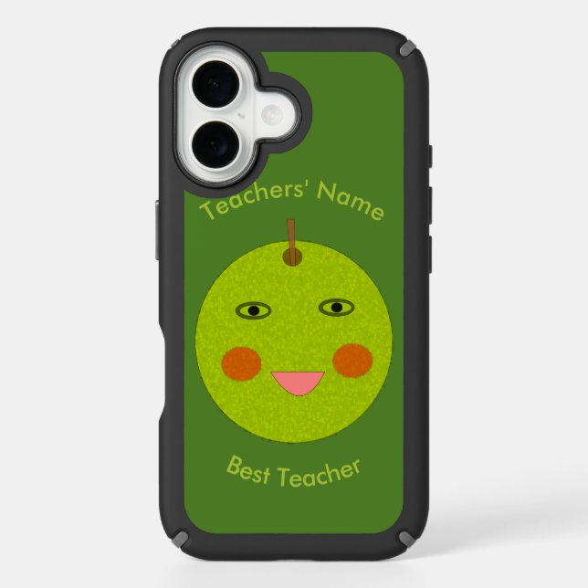 Best Teacher Happy Apple Custom Phone Case (Front)