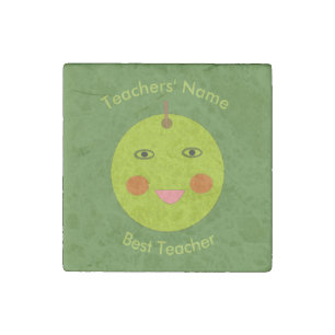 Best Teacher Happy Apple Custom Stone Magnet