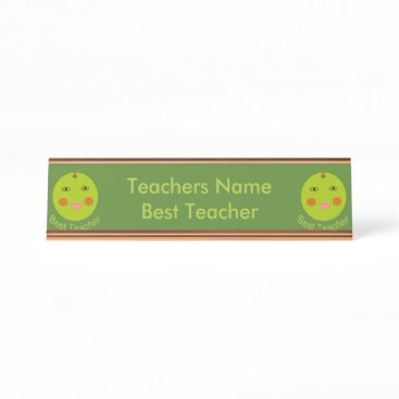 Best Teacher Happy Apple Personalized Desk Sign Best Teacher Happy Apple Personalized Desk Sign