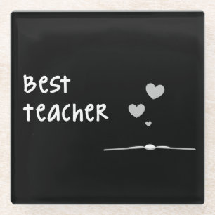 **BEST TEACHER HEART/BOOK** COASTER