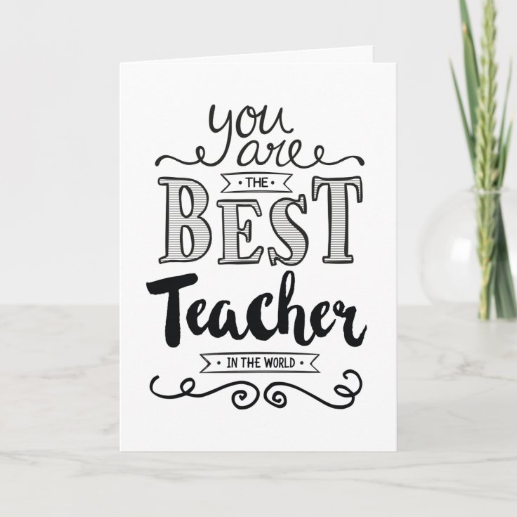 Best Teacher in the World Birthday! Card | Zazzle