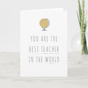 Best Teacher In The World Phonics Greeting Card
