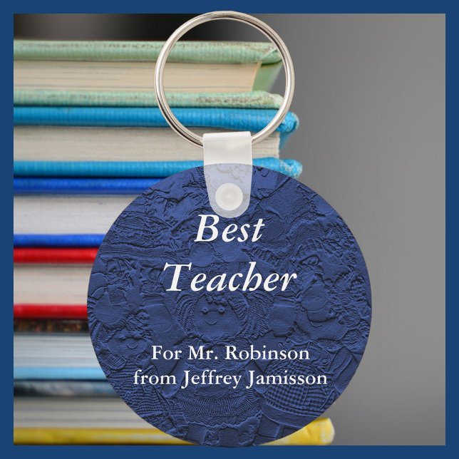Best Teacher Keychain (Key Chain), Blue Rag Dolls (Creator Uploaded)