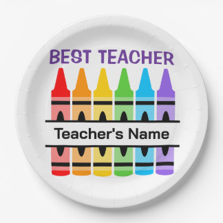 Best Teacher Napkin, Personalized School Gift Paper Plates