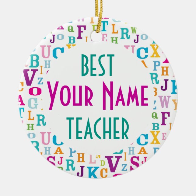 Best Teacher Personalized Appreciation Ornament (Front)