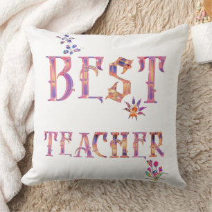Best Teacher Throw Pillow