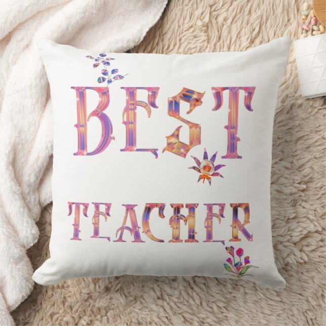 Best Teacher Throw Pillow (Blanket)
