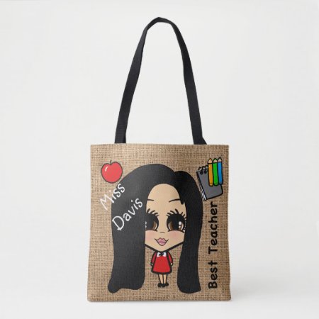 Best Teacher Tote - Personalized Caricature Bag