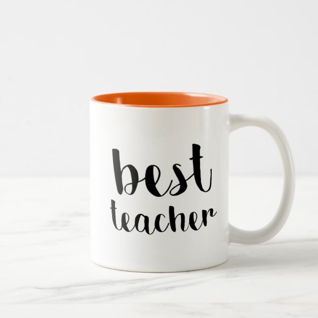 Best Teacher Two-Tone Coffee Mug (Right)