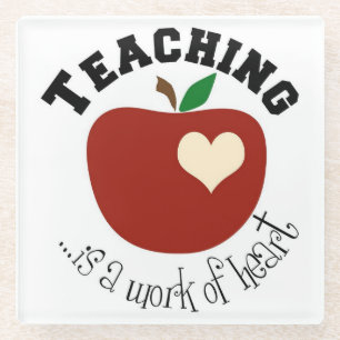 **BEST TEACHER WITH APPLE** COASTER