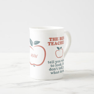 BEST TEACHERS custom monogram mug