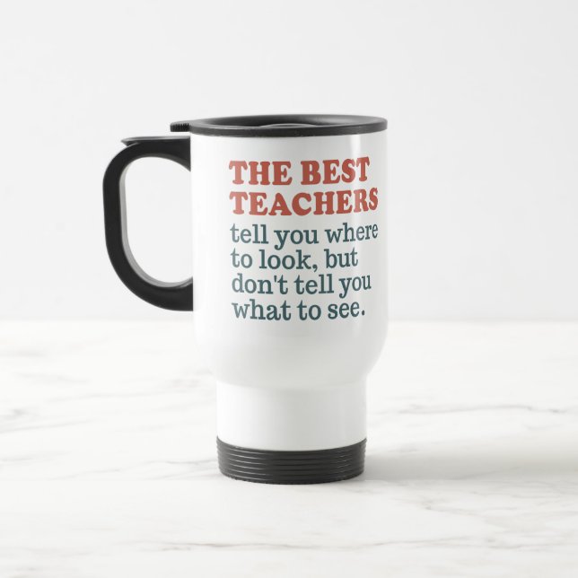 BEST TEACHERS custom monogram mugs (Left)