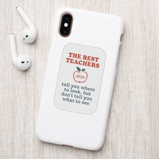 BEST TEACHERS custom monogram Patch (On Phone Back)