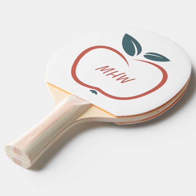 BEST TEACHERS custom monogram ping pong paddle (Front Angle)