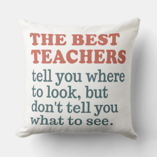 BEST TEACHERS custom monogram throw pillows