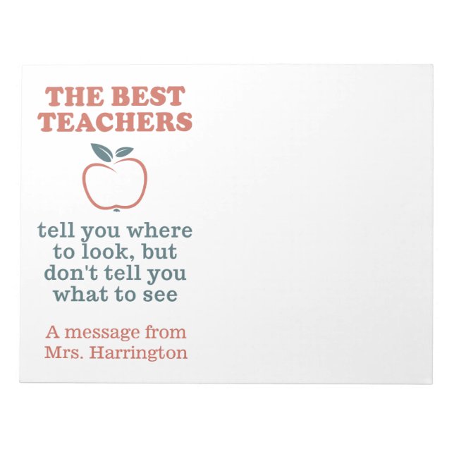 BEST TEACHERS custom name notepads (Front)