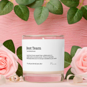 Best Team Corporate Employee Appreciation Custom Scented Candle