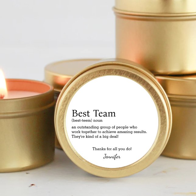 Best Team Corporate Staff Appreciation Employee Classic Round Sticker (Creator Uploaded)