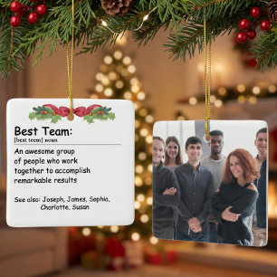Best Team Definition Custom Photo Ceramic Ornament