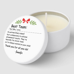 Best Team Definition employee appreciation Custom Mini Candle Favors